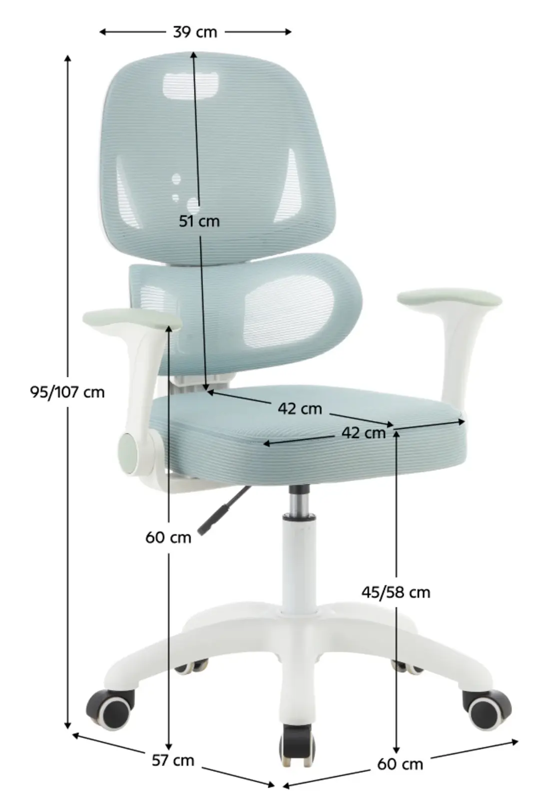 Fotoliu Tempo Kondela Lister (Neomint/White) - 6