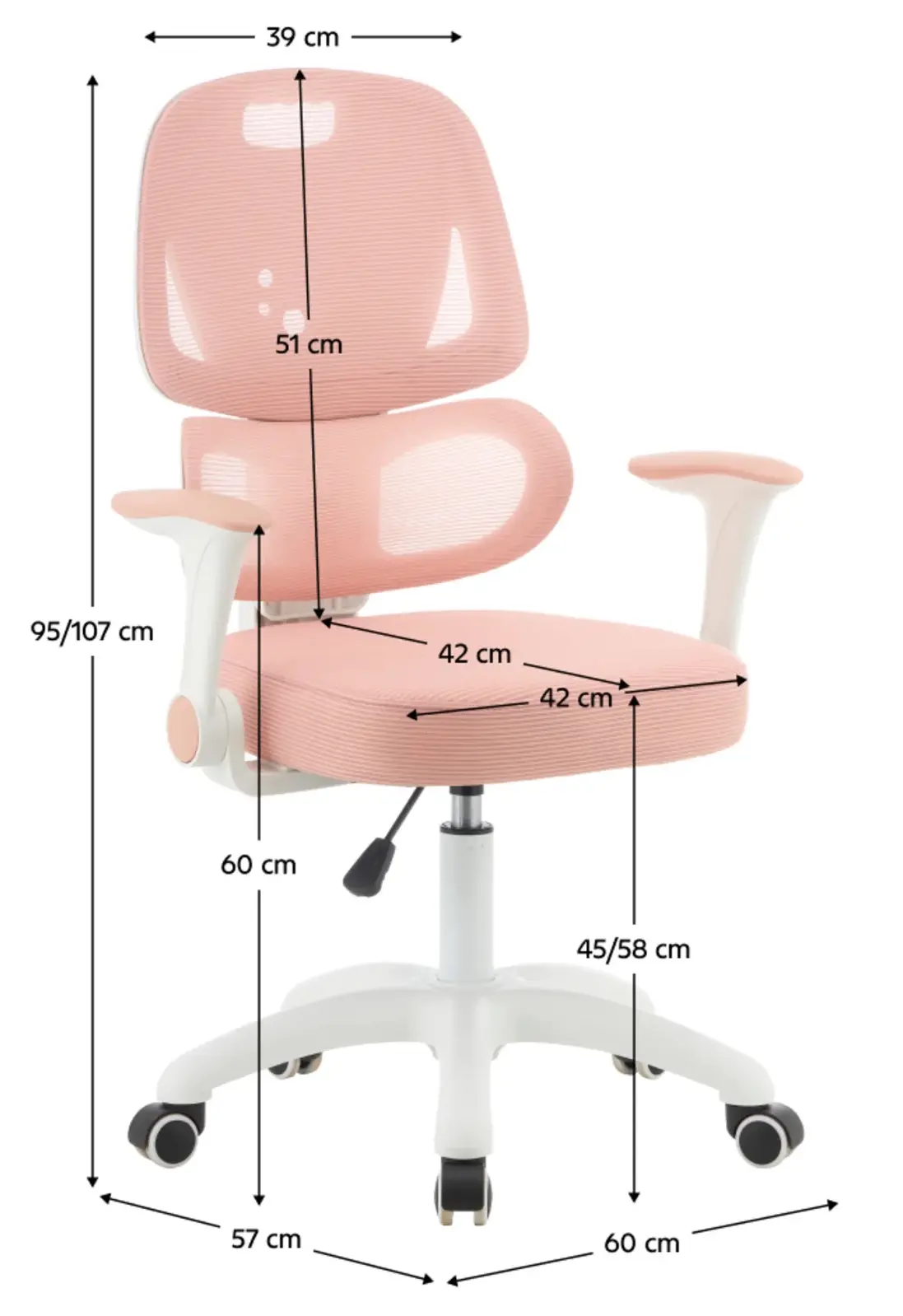 Fotoliu Tempo Kondela Lister (Pink/White) - 6
