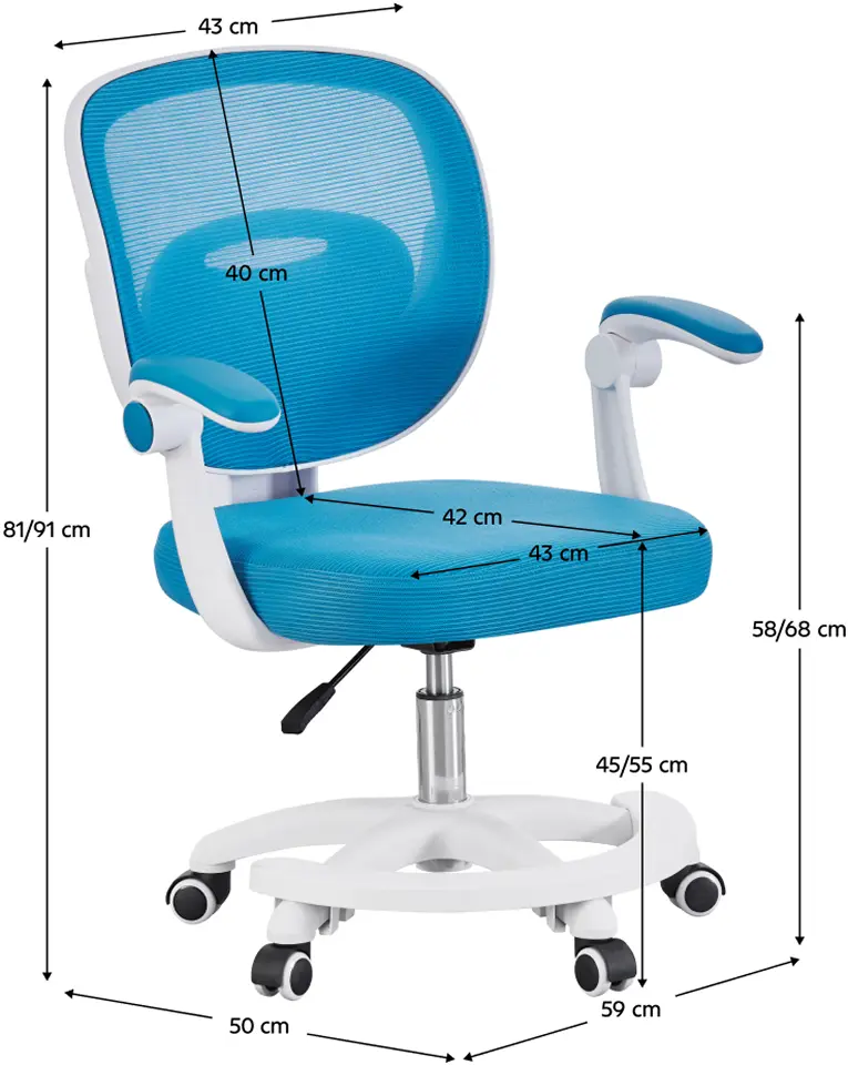 Fotoliu Tempo Kondela Trixi Typ 2 (Blue/White)