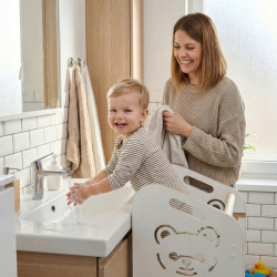 Детский табурет-стремянка VERKdesign Kidoo Bear (White) Thumb