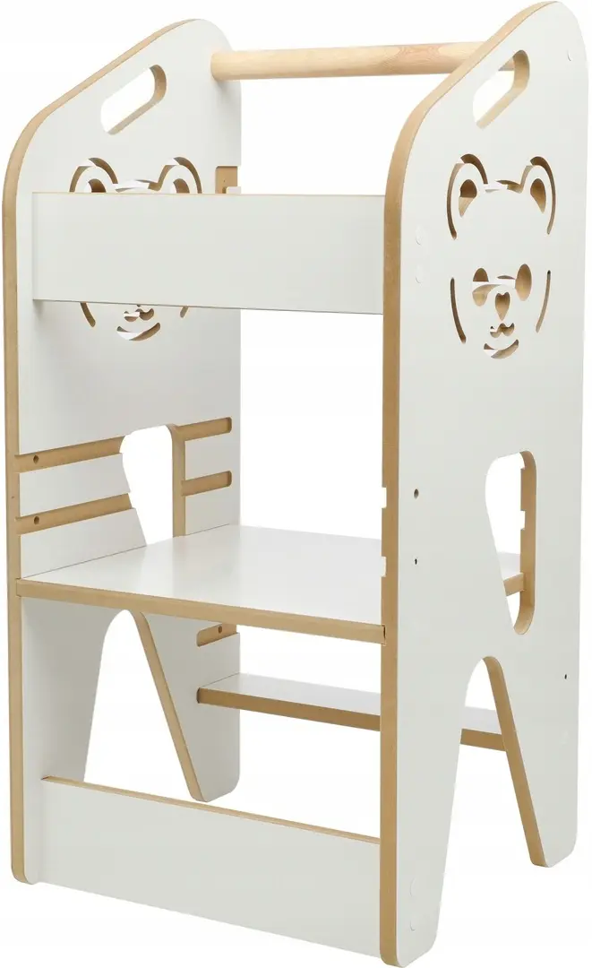 Детский табурет-стремянка VERKdesign Kidoo Bear (White)