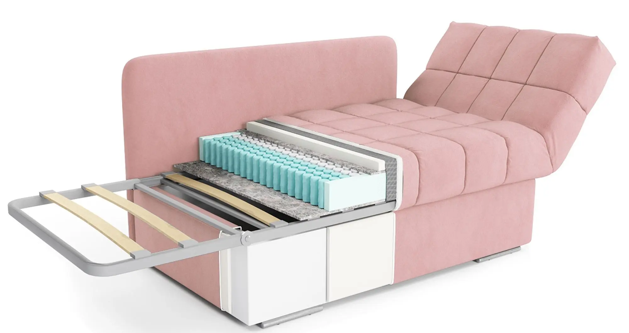 Canapea Askona Lily Sky Velvet 01 (Pink)