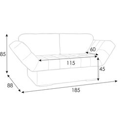 Canapea Askona Lily Sky Velvet 01 (Pink) Thumb