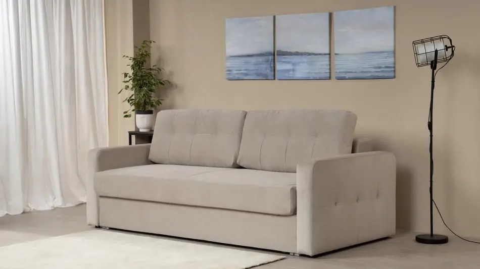 Canapea Askona Lucky M Sky Velvet 08 (Beige) - 2