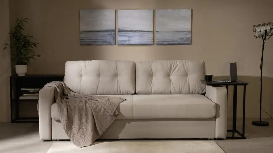 Canapea Askona Lucky M Sky Velvet 08 (Beige)