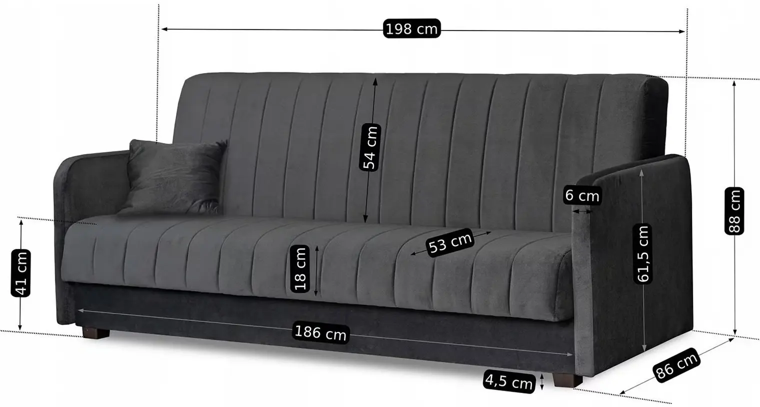 Диван Mebel Elite Porto Paros 06 (Grey) - 11