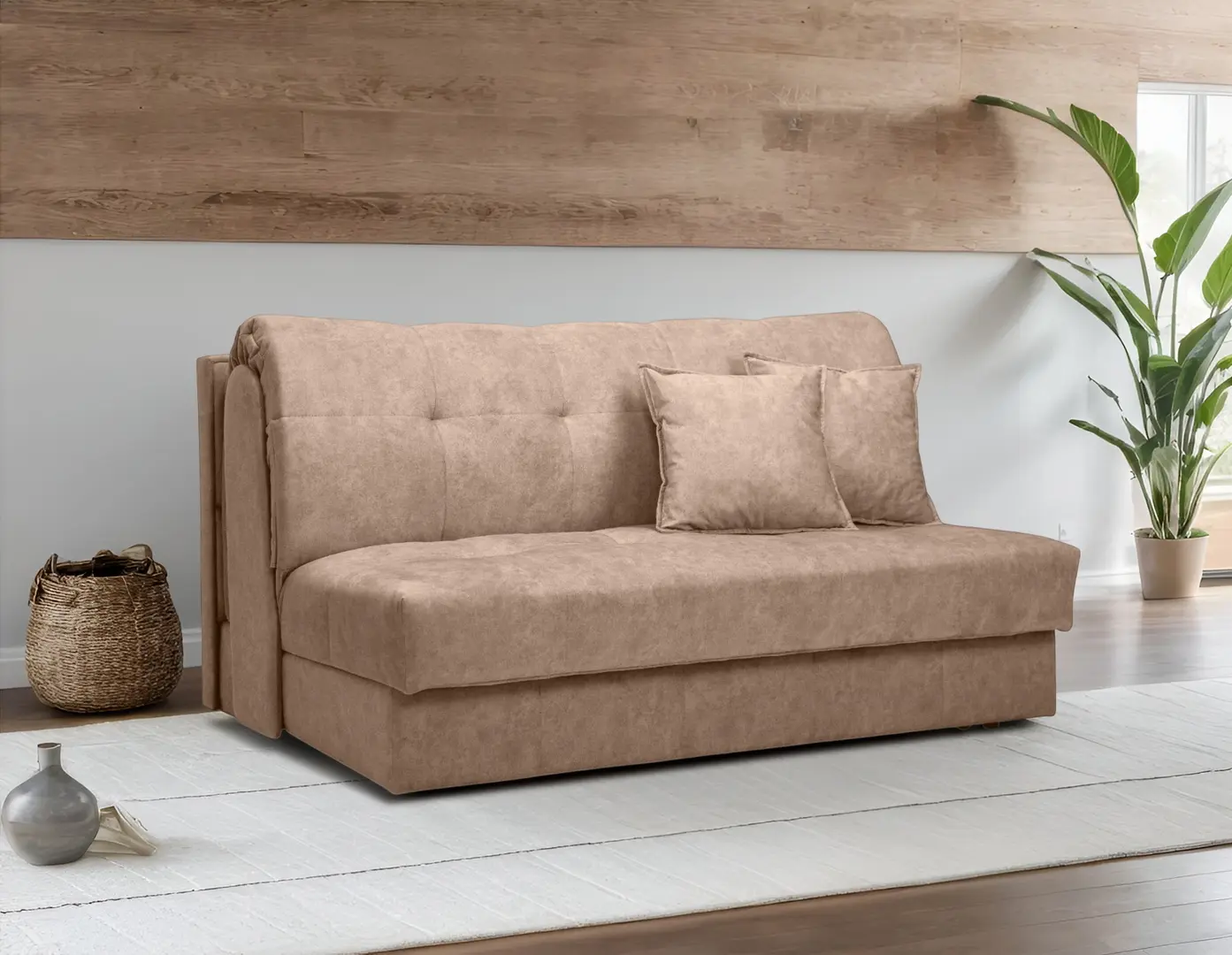 Canapea Charmbed Arizona 1.6m Mono 06 (Dark Beige)