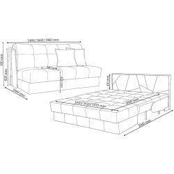 Canapea Charmbed Arizona 1.8m King 08 (Dove) Thumb