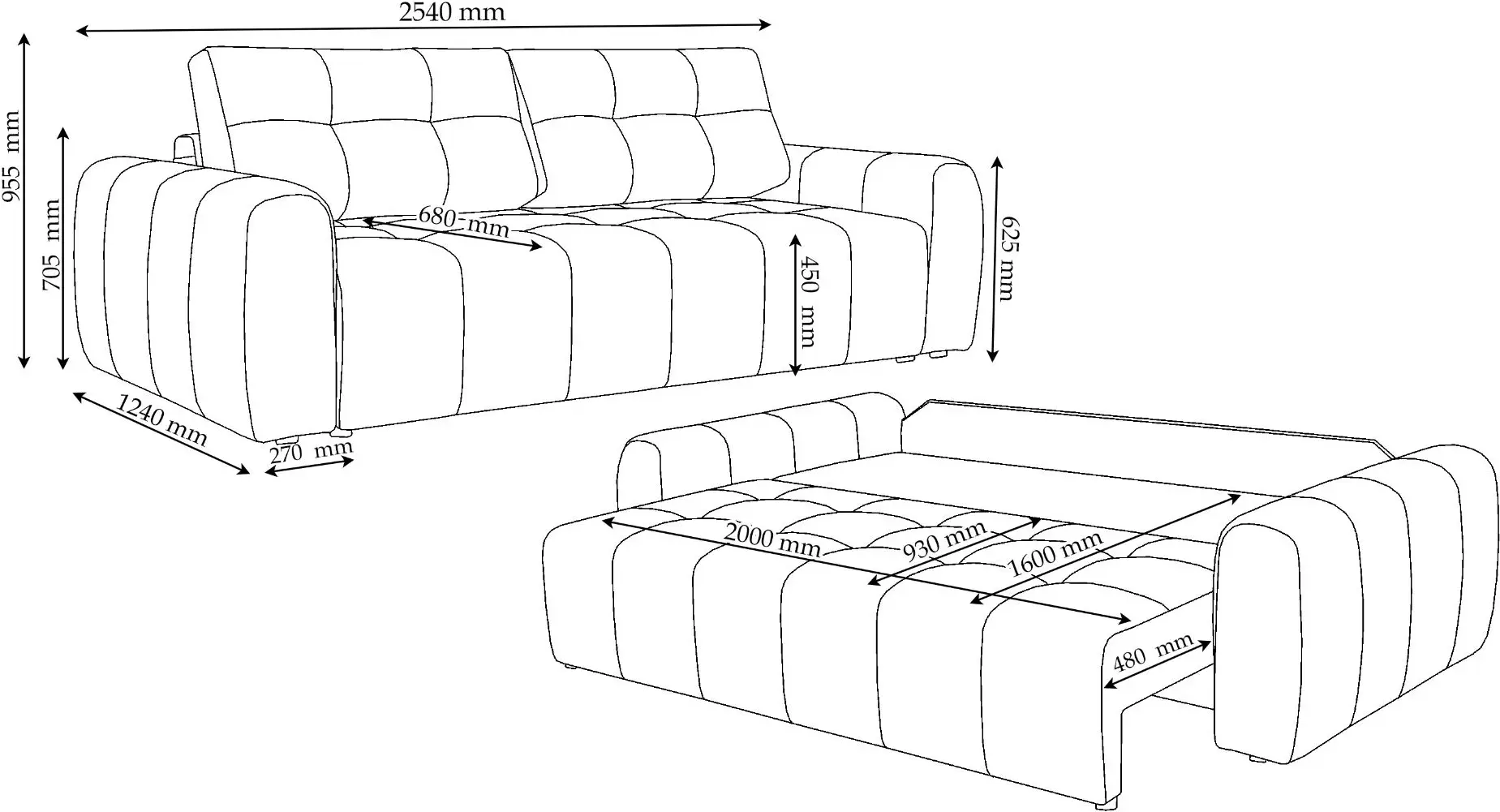 Диван Charmbed Bergamo Eco Mono 02 (Beige)