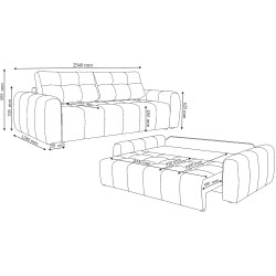 Диван Charmbed Bergamo Eco Mono 03 (Light Grey) Thumb