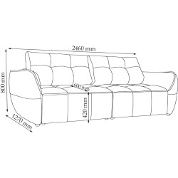 Canapea Charmbed Bombay King 02 (Beige) Thumb