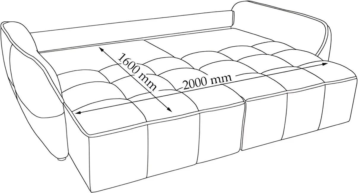 Canapea Charmbed Bombay Mono 03 (Light Grey)