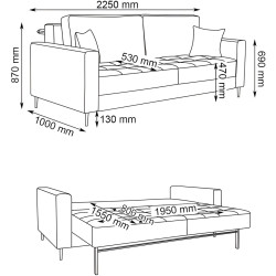 Диван Charmbed Namur King 02 (Beige) Thumb