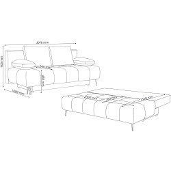 Диван Charmbed Ostin Mono 03 (Light Grey) Thumb