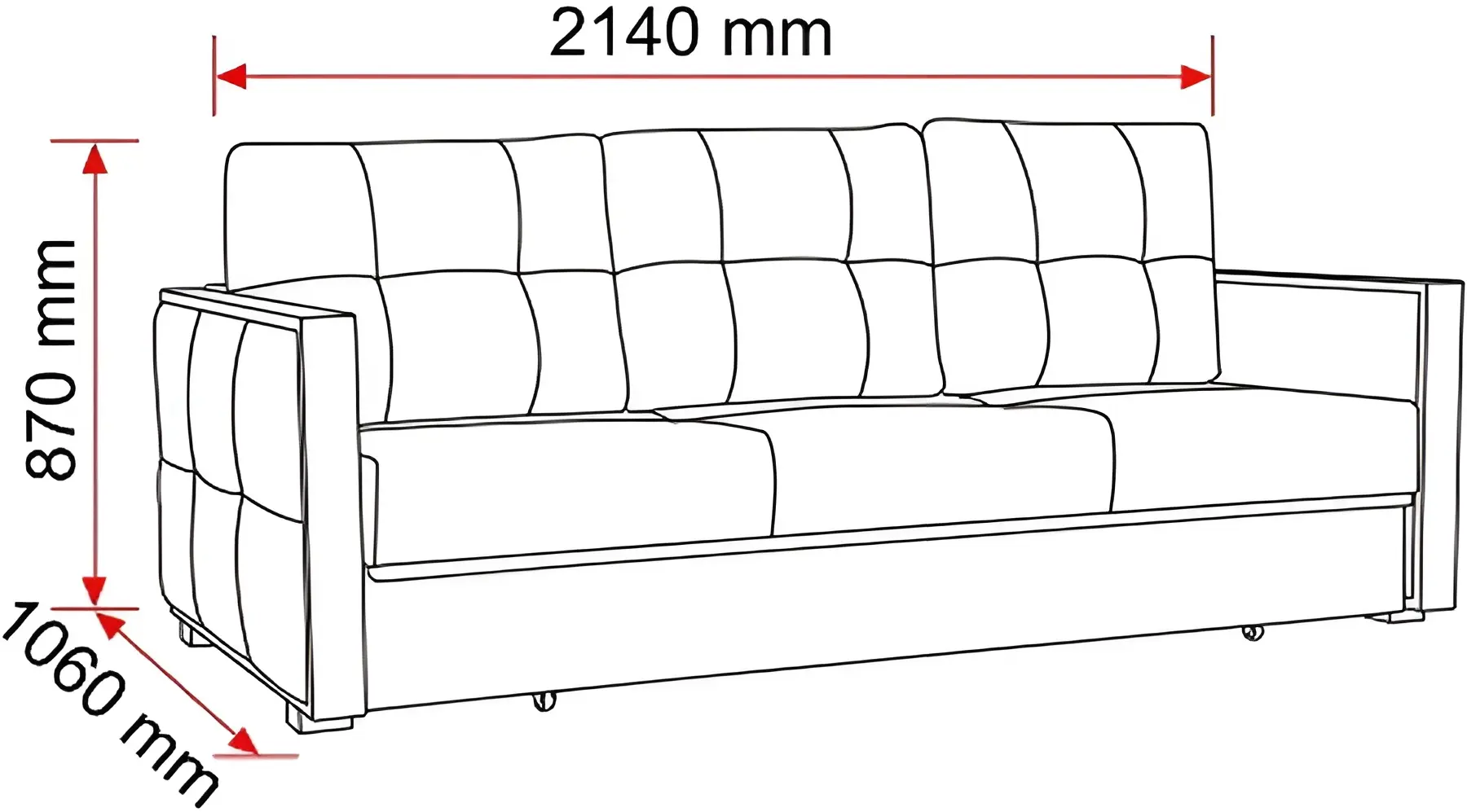 Диван Charmbed Praga Mono 02 (Beige/Walnut) - 6