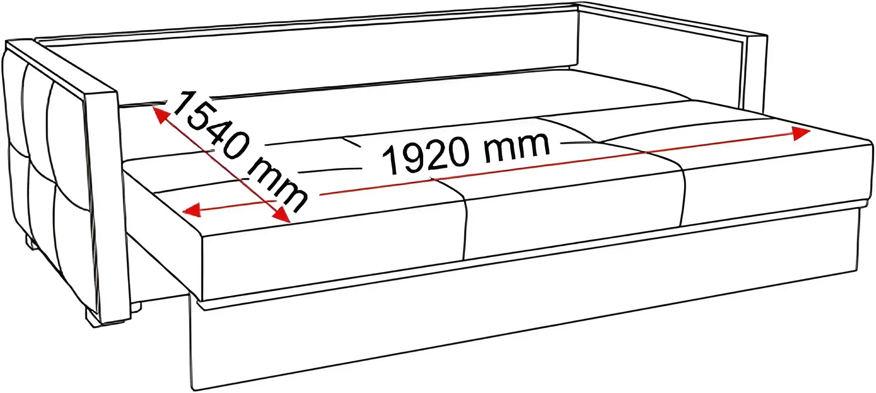 Диван Charmbed Praga Mono 03 (Light Grey/Graphite) - 6