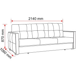 Диван Charmbed Praga Mono 04 (Light Brown/Wenge) Thumb