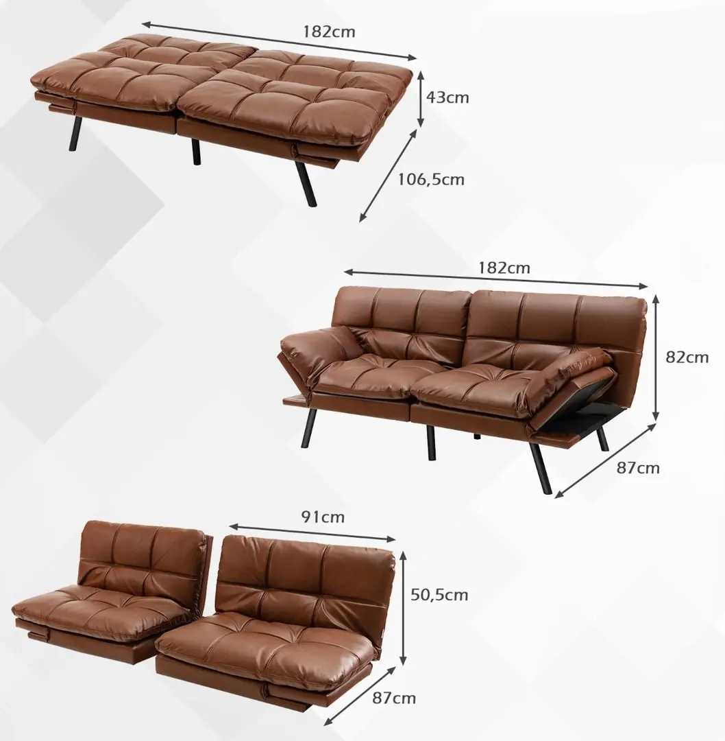 Canapea Costway HV10326BN (Brown)