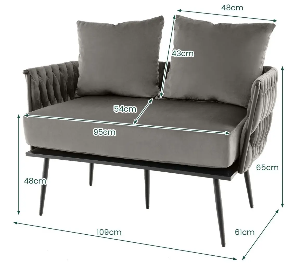 Диван Costway HV10503GR (Grey) - 4