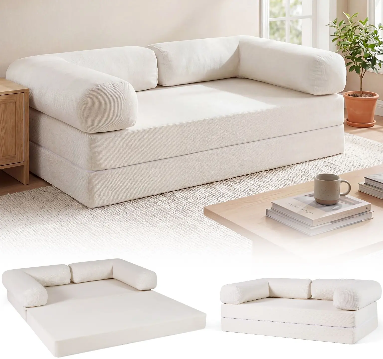 Canapea Costway HV10916BE (Beige) - 3