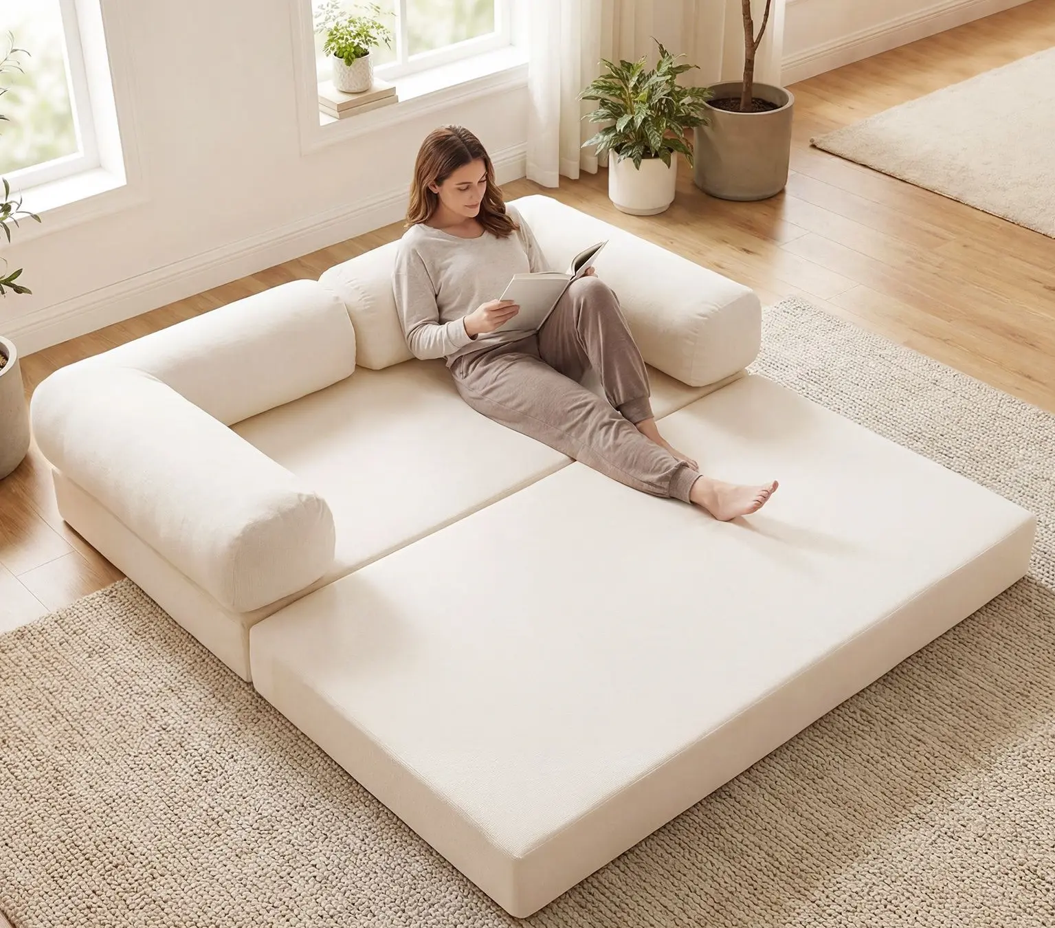 Canapea Costway HV10916BE (Beige) - 4
