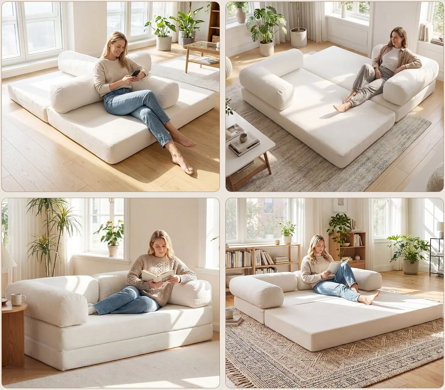 Canapea Costway HV10916BE (Beige) - 5
