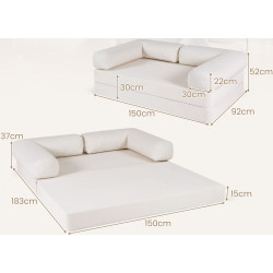 Canapea Costway HV10916BE (Beige) Thumb