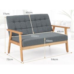 Диван Costway JV11167GR (Grey) Thumb
