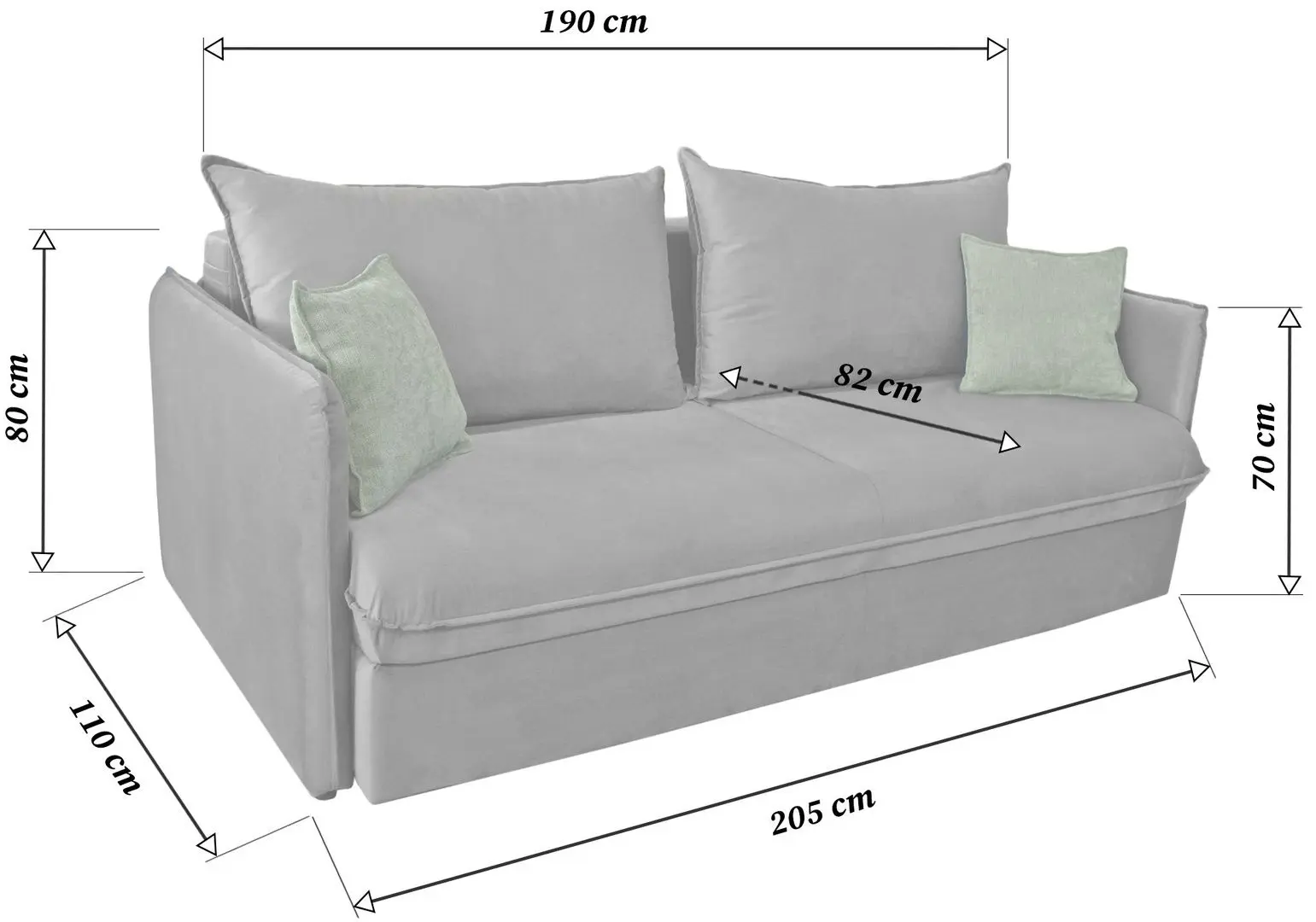 Canapea DP Barcelona (Gray)