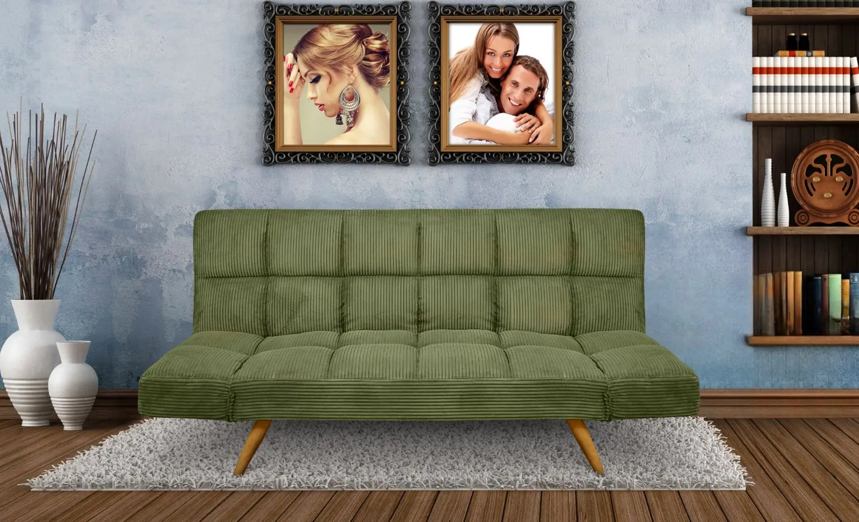 Диван раскладной DP LM-58 Velvet (Dark Green)