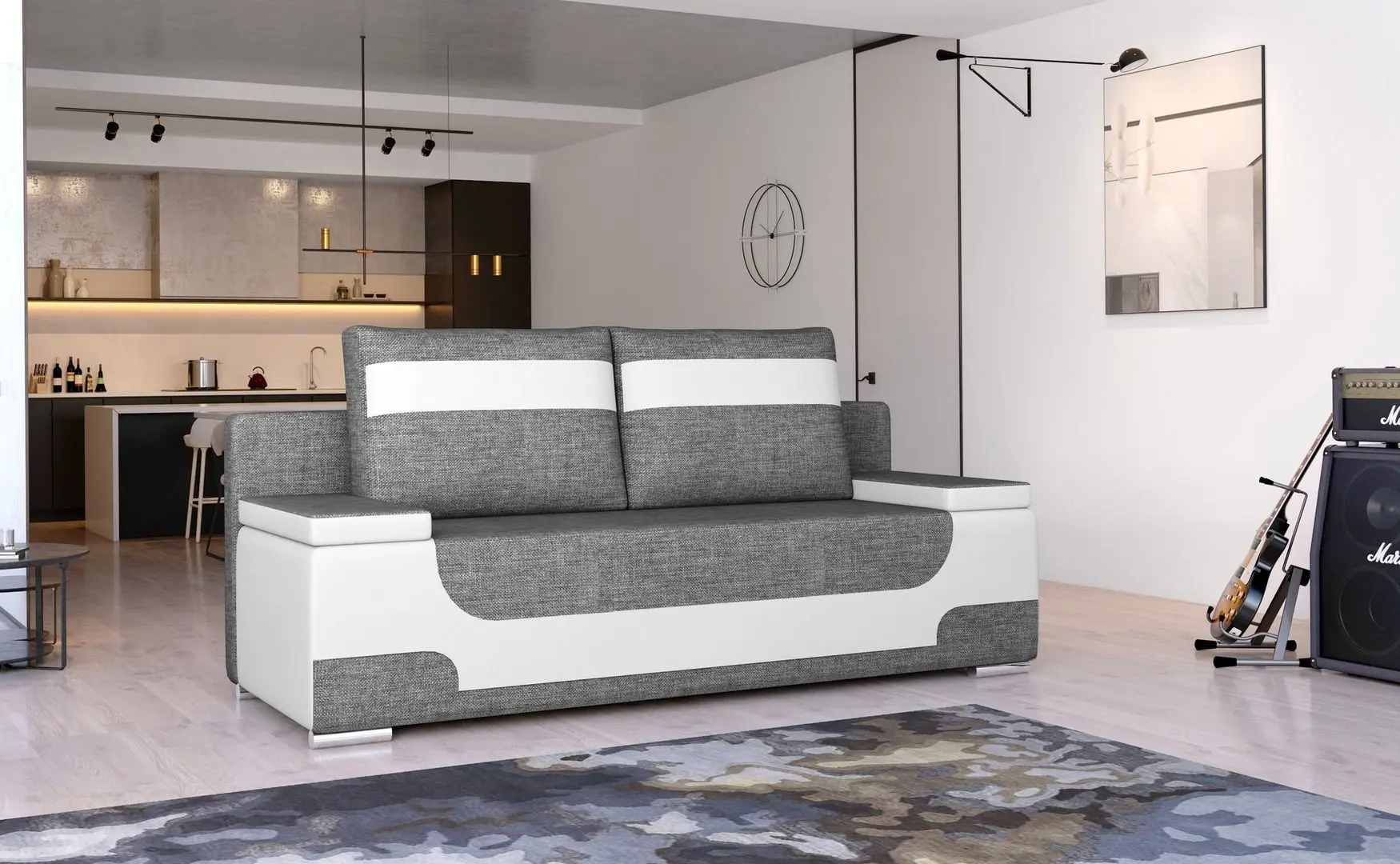 Диван Eltap Area Sawana 05/Soft 17 (Dark Gray/White)