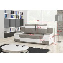 Диван Eltap Area Sawana 05/Soft 17 (Dark Gray/White) Thumb