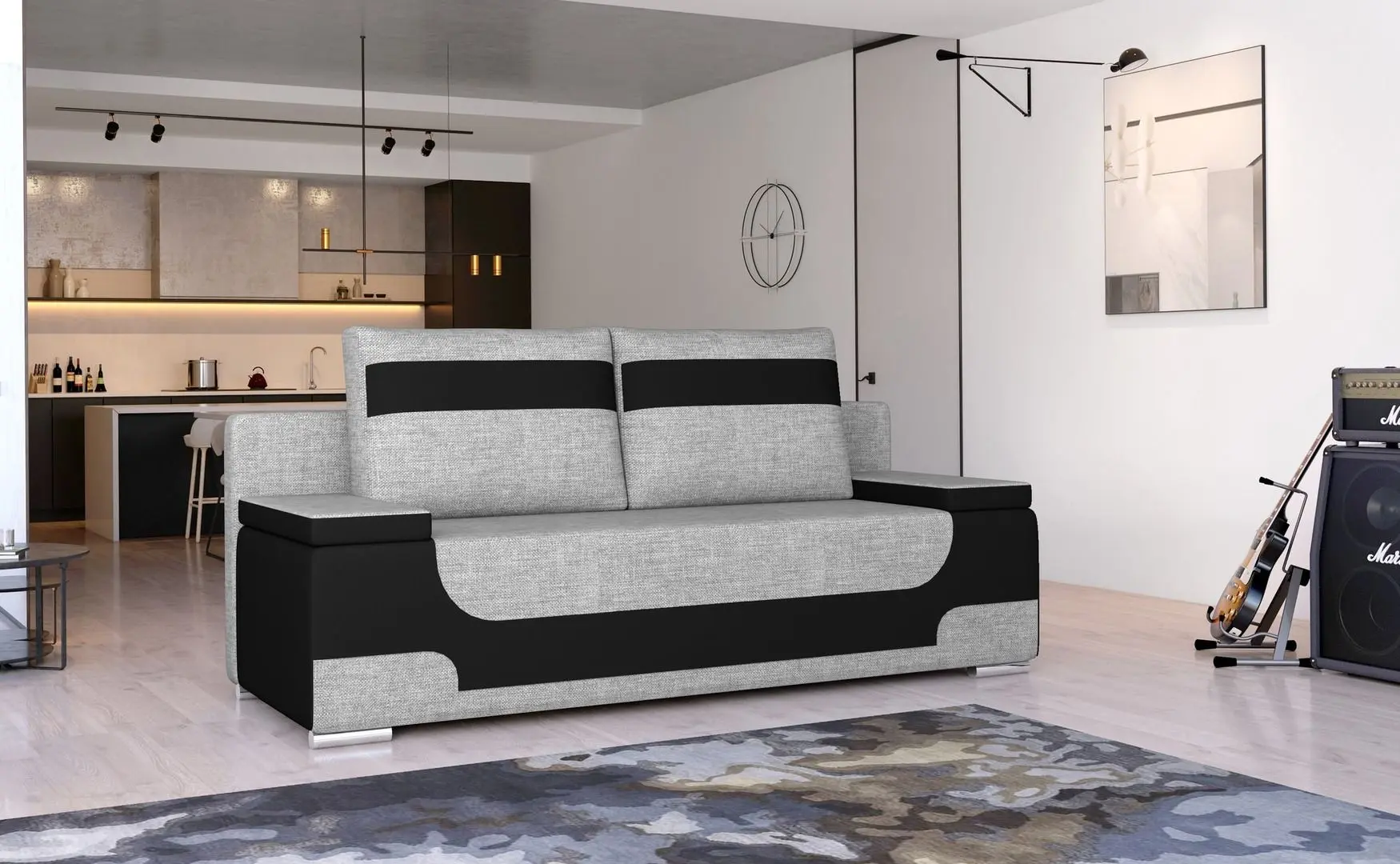 Диван Eltap Area Sawana 21/Soft 11 (Gray/Black)