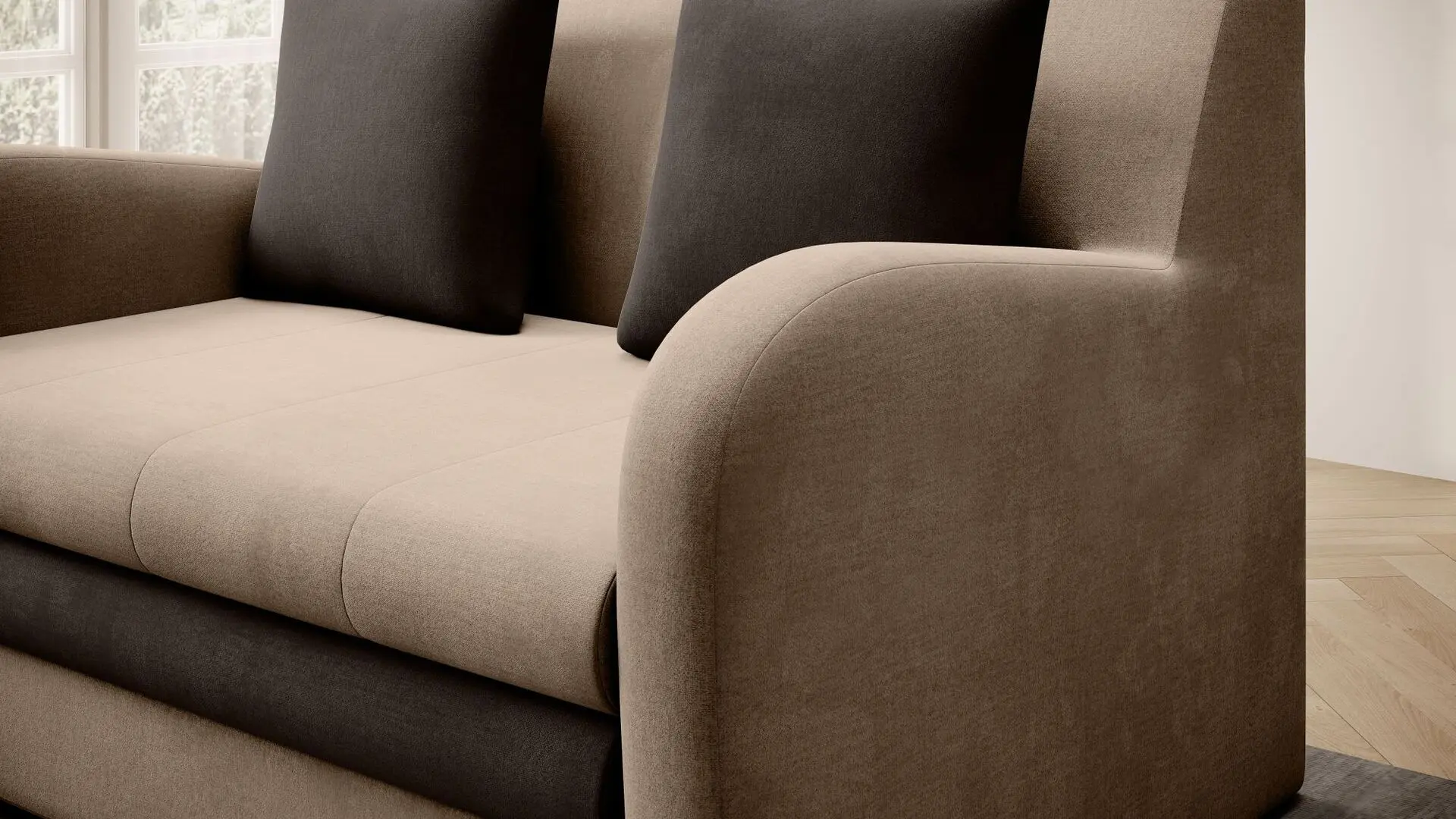 Диван Eltap Ario Nube 20/Nube 22 (Bronze-Gray/Dark Brown)