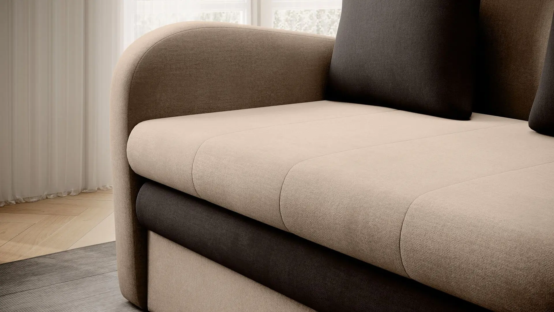 Диван Eltap Ario Nube 20/Nube 22 (Bronze-Gray/Dark Brown)