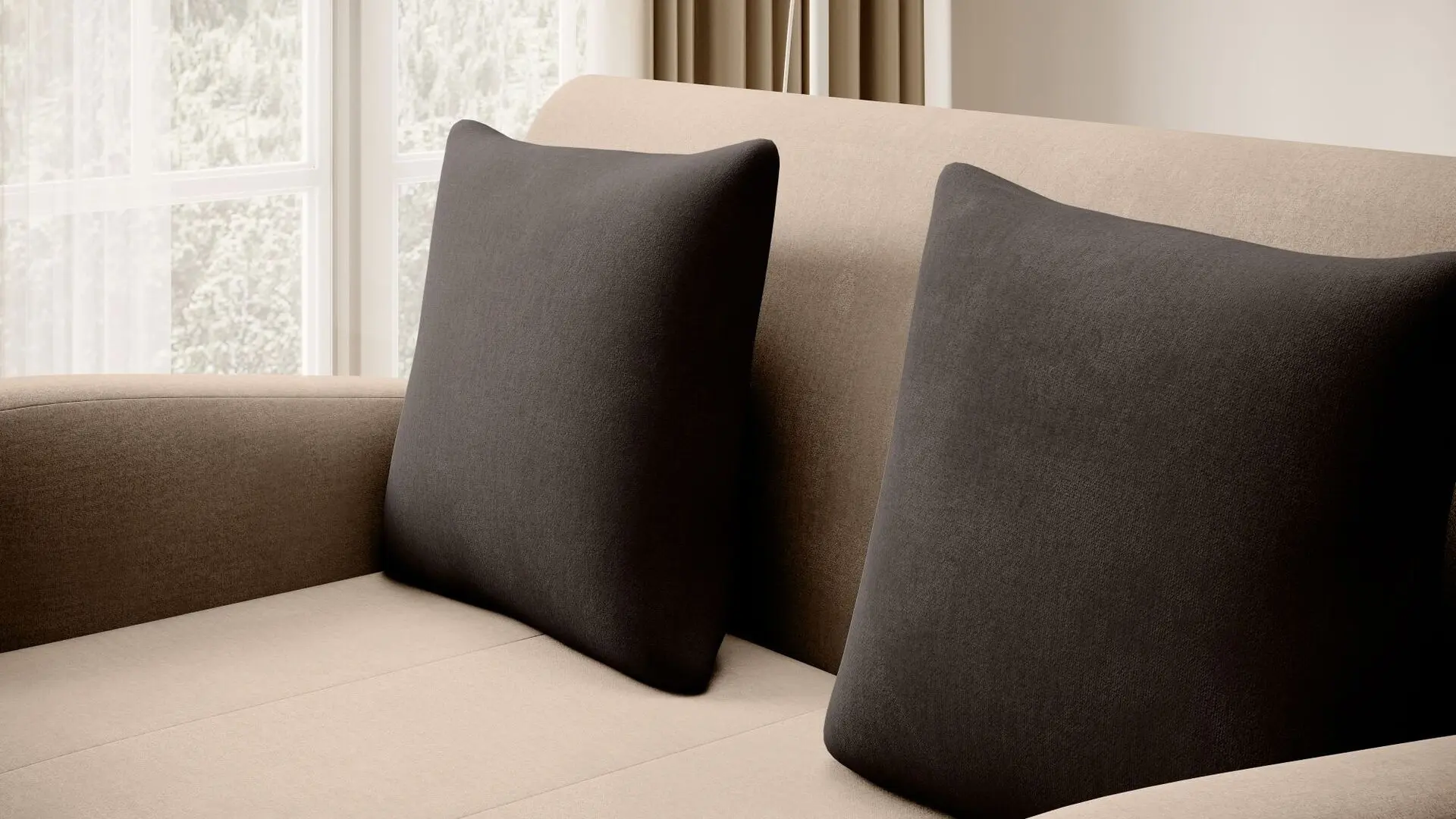 Диван Eltap Ario Nube 20/Nube 22 (Bronze-Gray/Dark Brown)