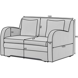 Canapea Eltap Ario Nube 3 (Gray Light) Thumb