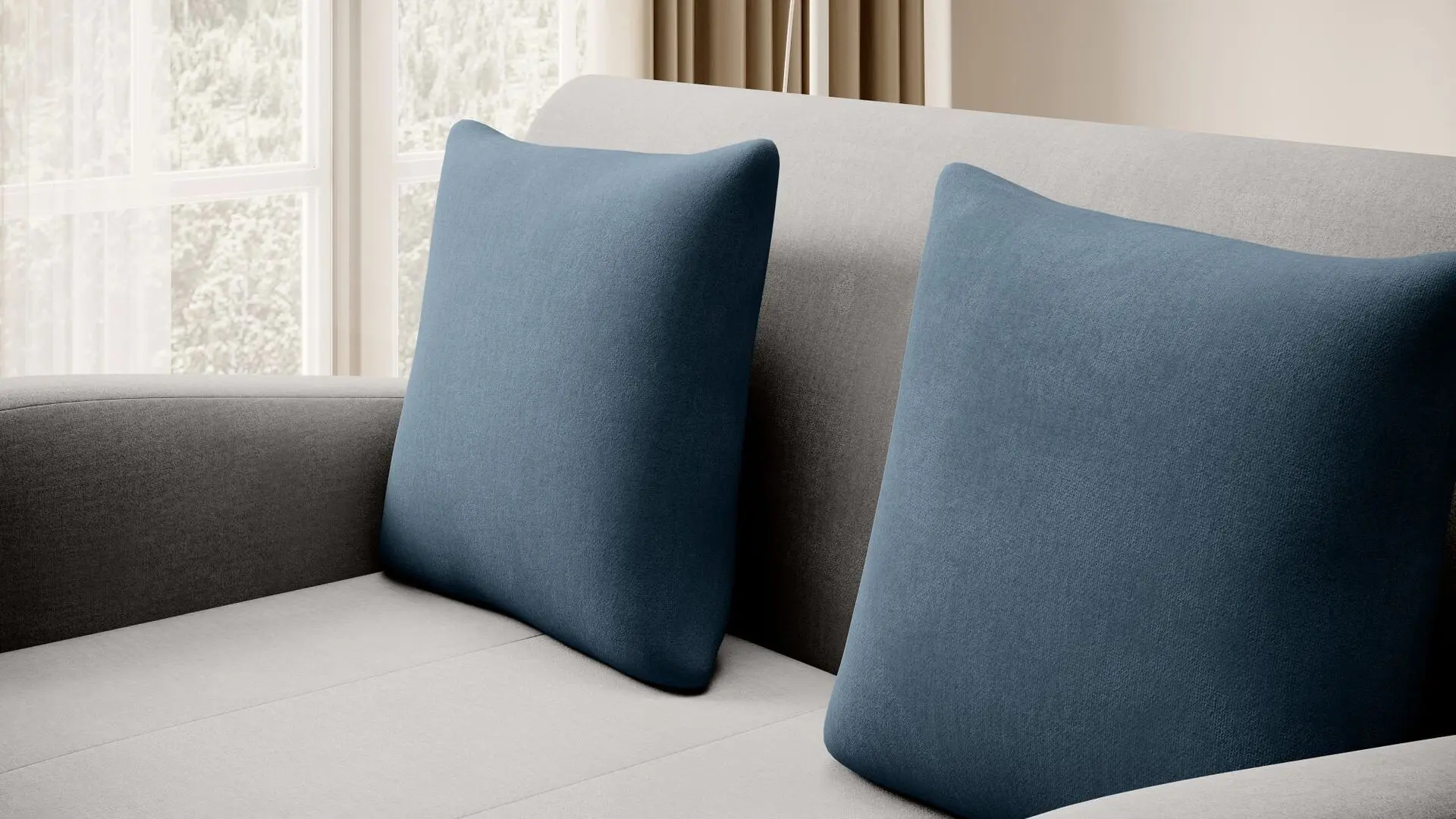 Диван Eltap Ario Nube 3/Monolith 76 (Gray Light/Gray-Blue)