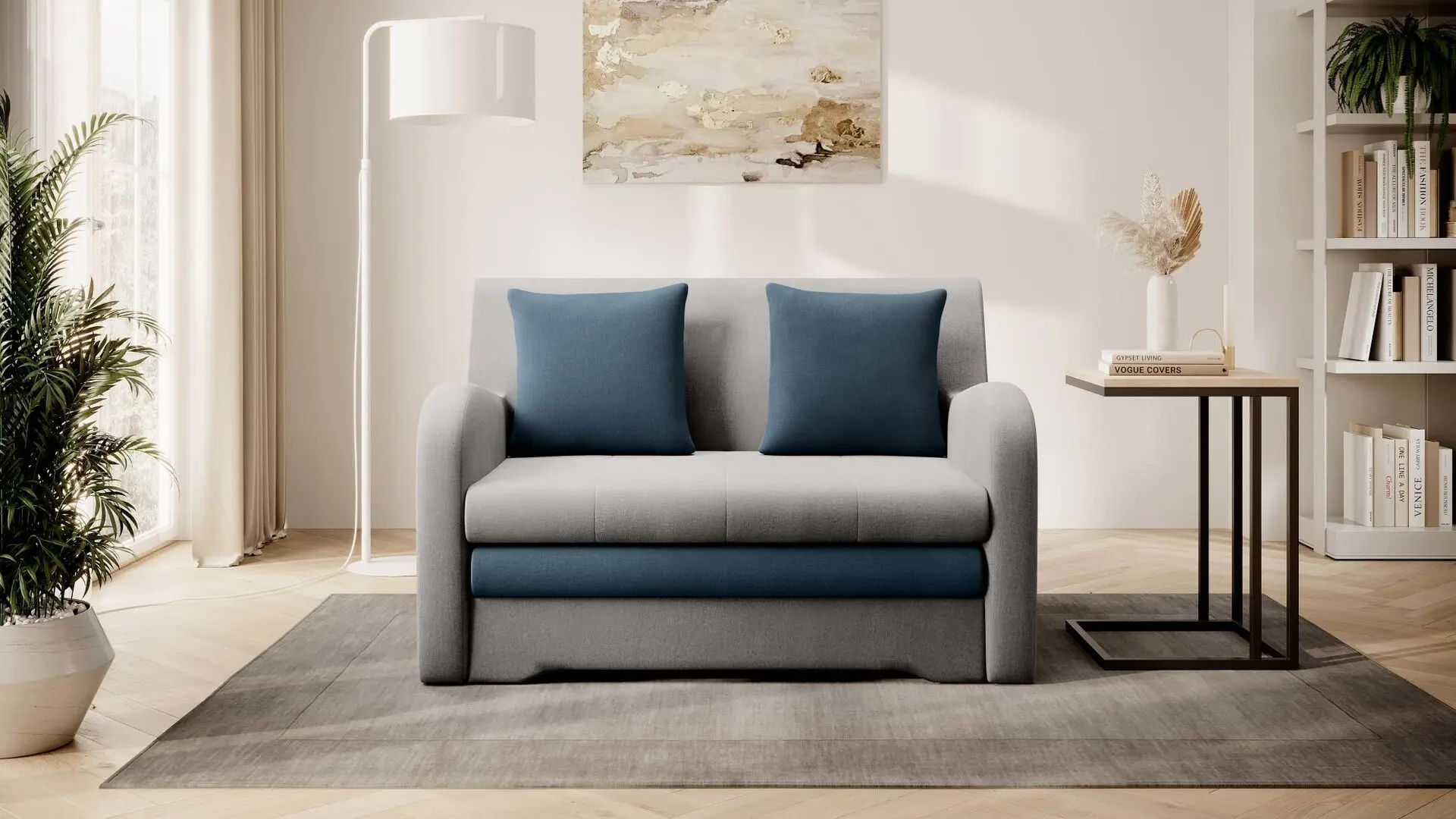 Диван Eltap Ario Nube 3/Monolith 76 (Gray Light/Gray-Blue)