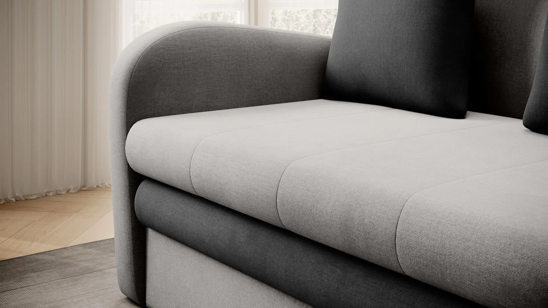 Диван Eltap Ario Nube 3/Nube 6 (Gray Light/Gray Dark)