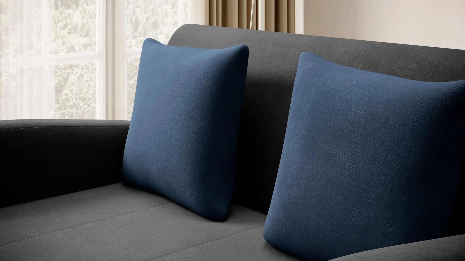 Диван Eltap Ario Nube 6/Nube 40 (Gray Dark/Blue)