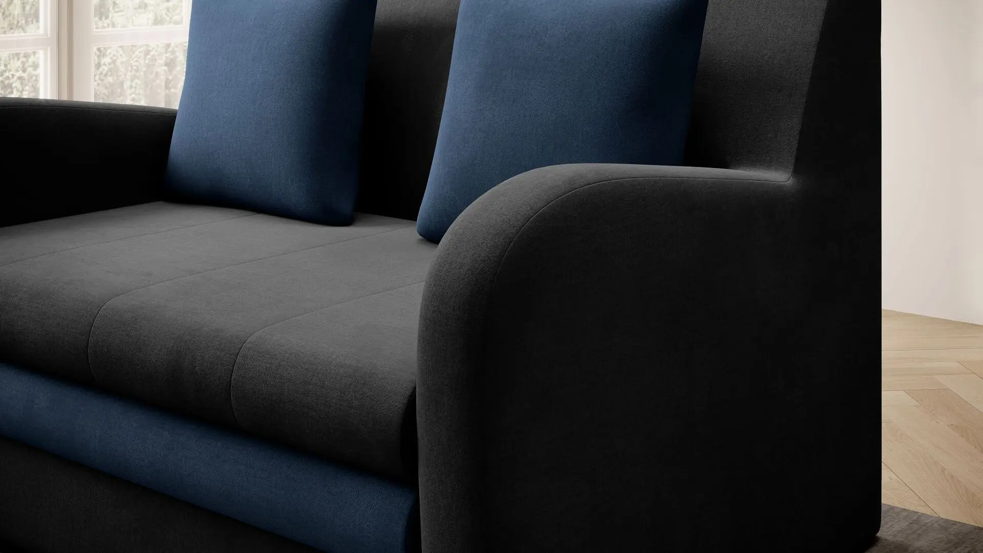 Диван Eltap Ario Nube 6/Nube 40 (Gray Dark/Blue)