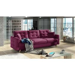 Canapea Eltap Asgard 3F Mat Velvet 68 (Burgundy)