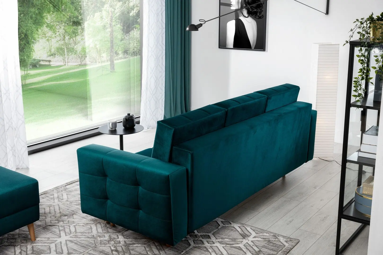 Canapea Eltap Asgard 3F Mat Velvet 75 (Turquoise Dark)
