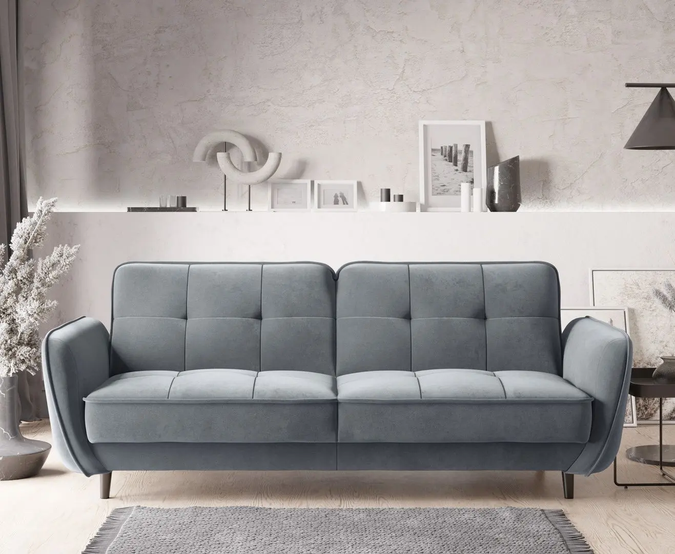 Canapea Eltap Bellis Velvetmat 04 (Light Gray)