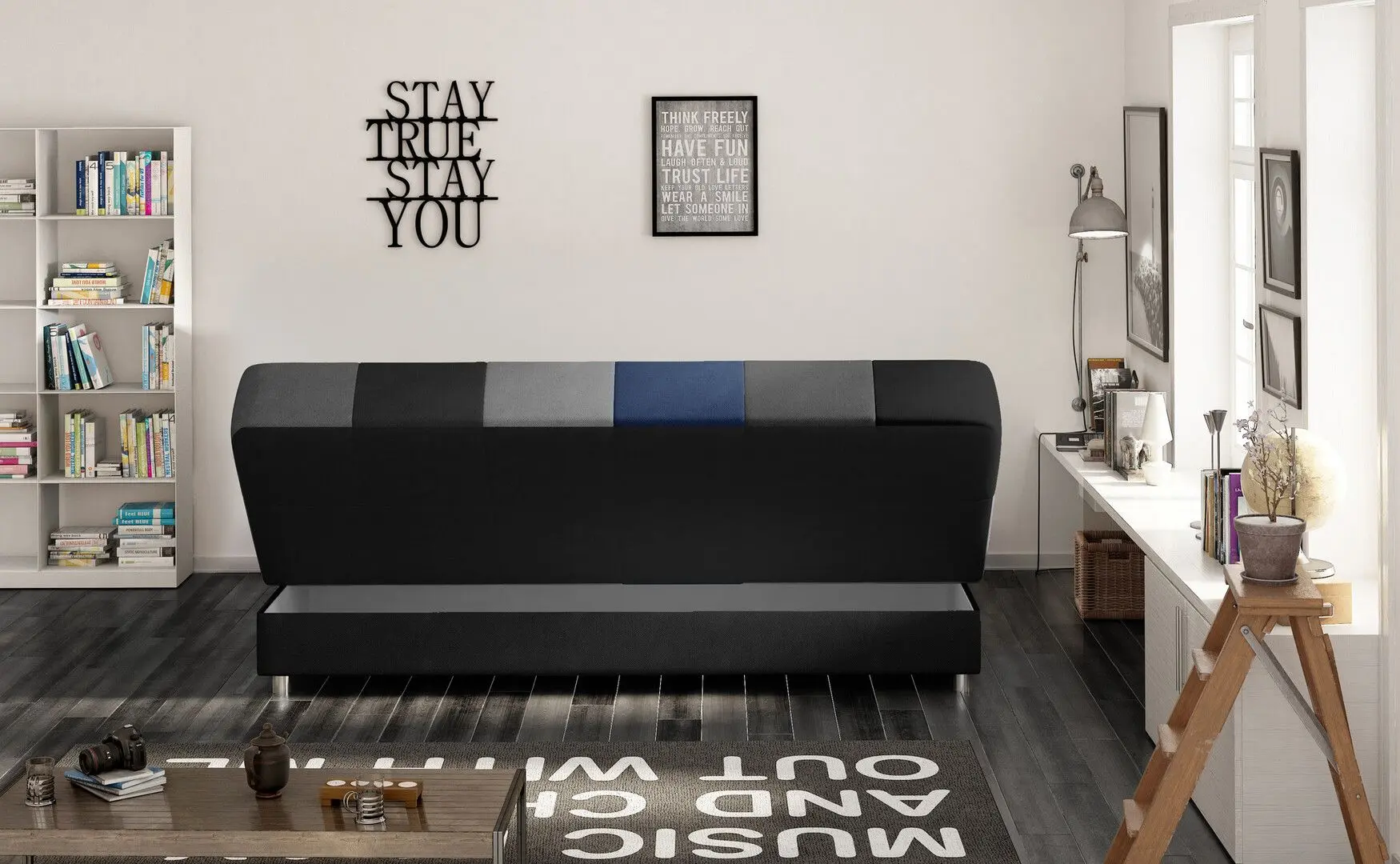 Canapea Eltap Cayo 02 Soro 100/Soro 93 (Blue/Gray/Black)