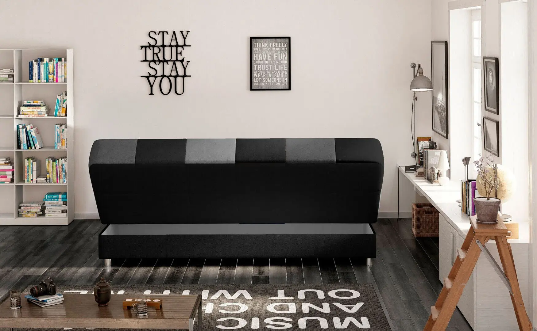 Canapea Eltap Cayo Sawana 14/Sawana 05 (Black/Dark Gray)