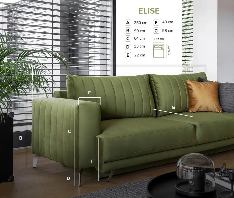 Canapea Eltap Elise Softis 29 (Dark Gray)