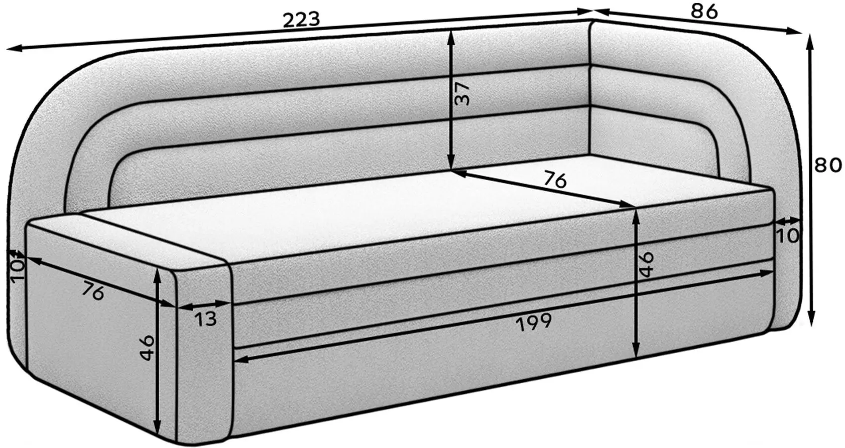 Canapea Eltap Fabillo Right Touch 24 (Antique Pink)