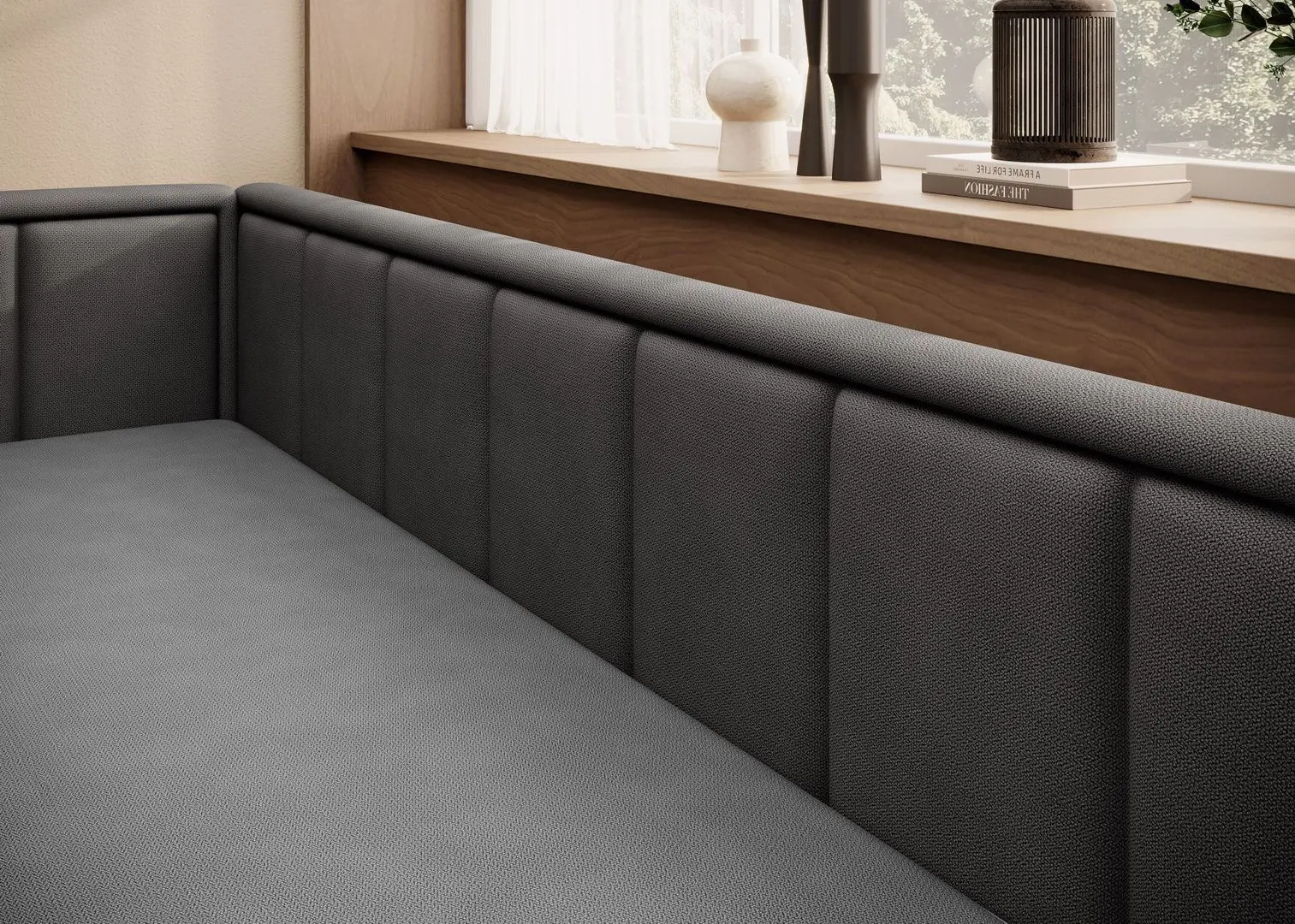 Диван Eltap Fulgeo Left Poco 4/Poco 10 (Gray/Black)